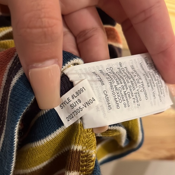 Madewell Wrap Cami Tank Top Striped Boho 70’s M - Picture 3 of 5